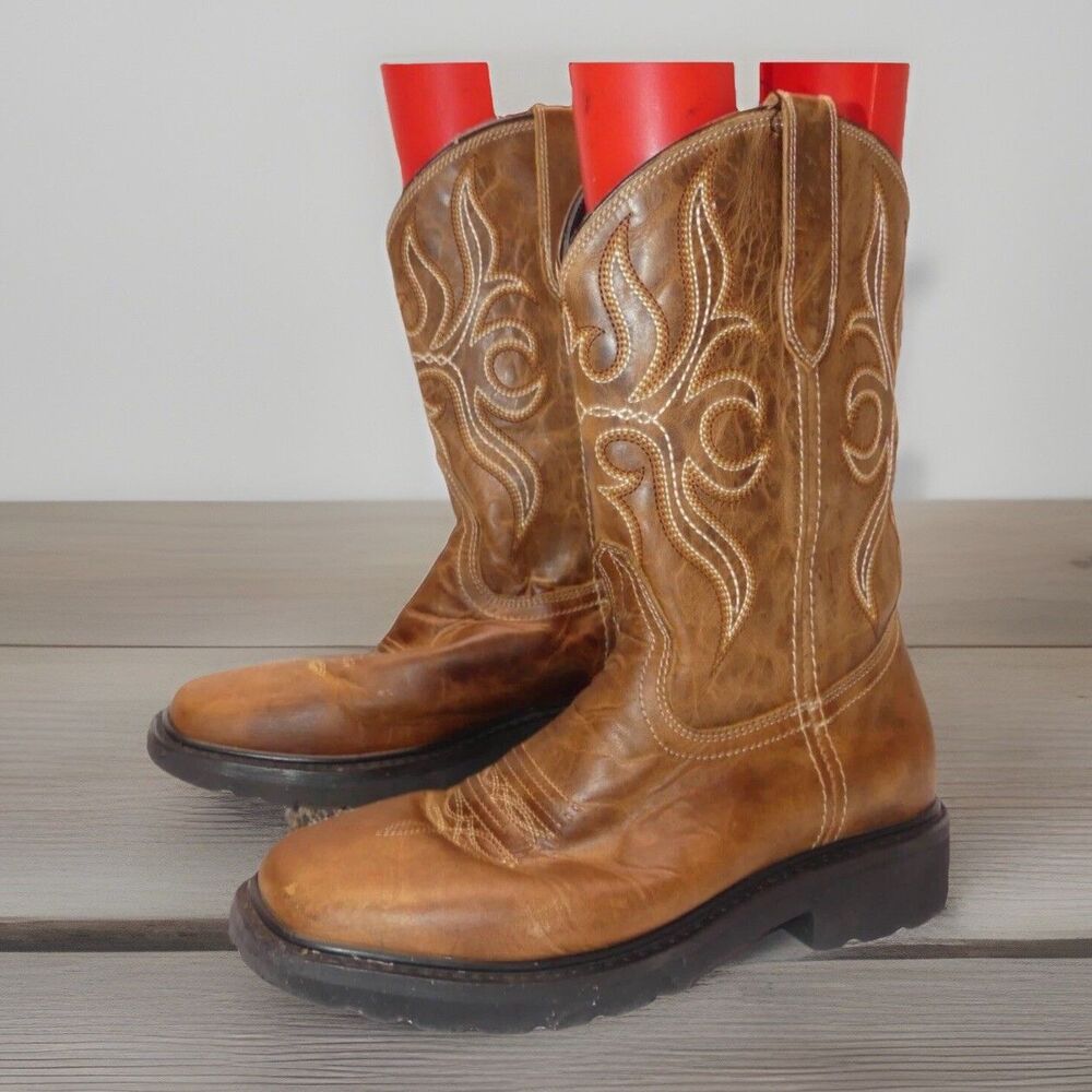 Men's JB Dillon Reserve square toe pull on western cowboy boots 8 EE